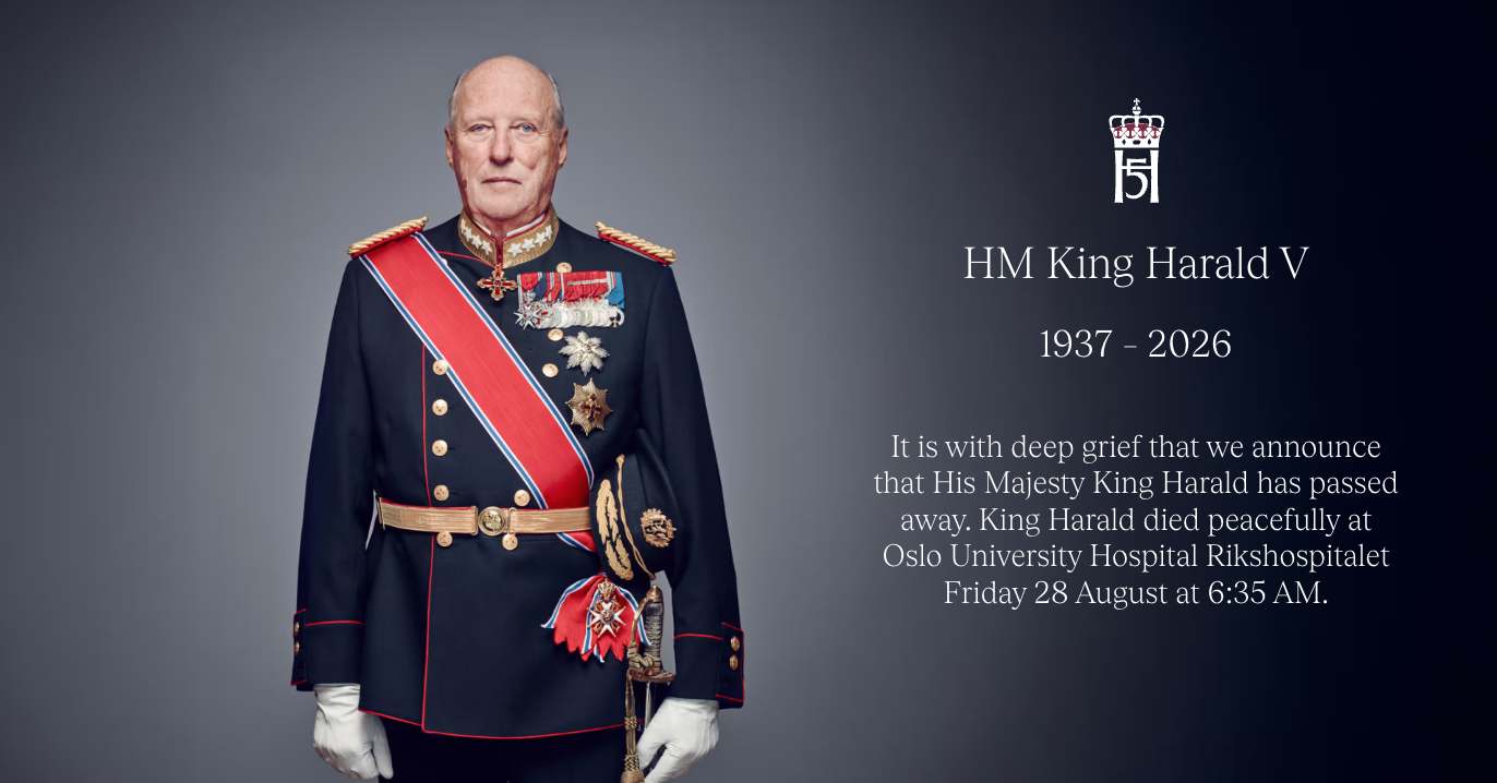 Death of King Harald V/ Accession of King Haakon VIII of Norway (2026)